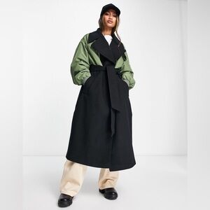 ASOS Hybrid Bomber Sleeve Coat